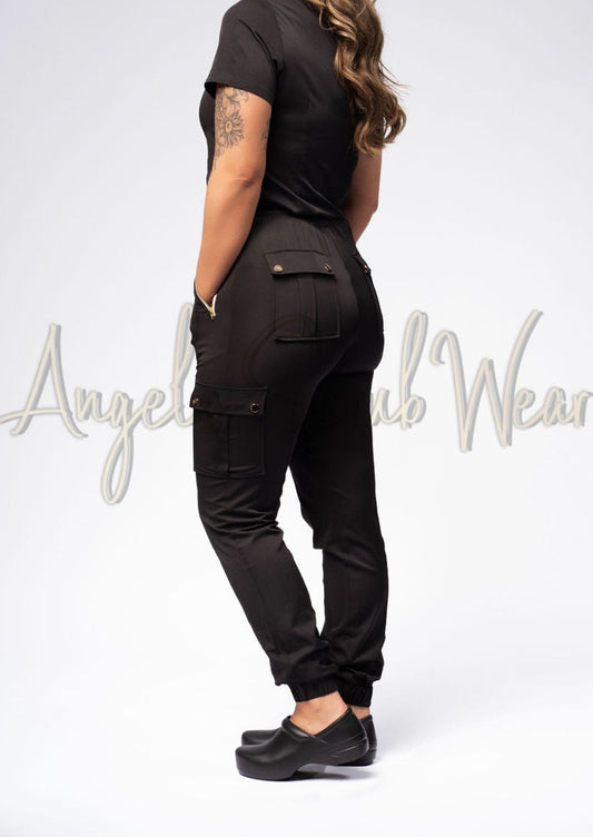 600 AngelStat Black Scrub Pants ANGCC